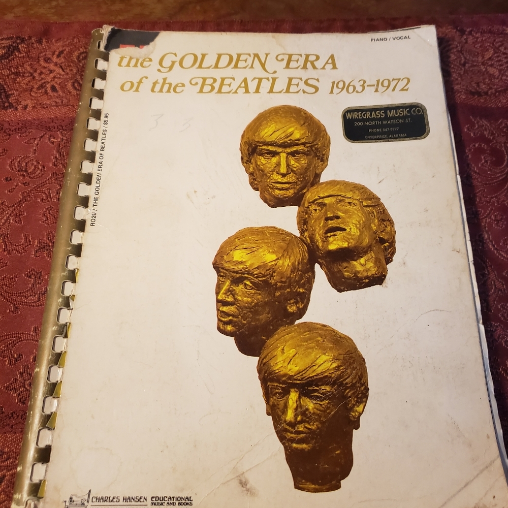 Vintage Beatles Music Book Featuring Sheet Music Photos of the Fab 4- BX16 - Picture 1 of 16
